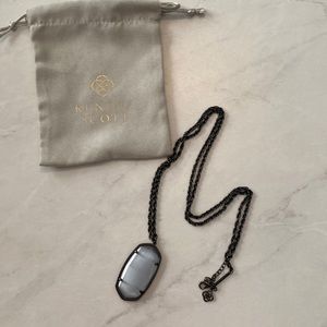 Rare Kendra Scott Necklace Slate and Gunmetal